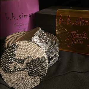 Crazy onyx/silver B.B. Simon world belt 🌎